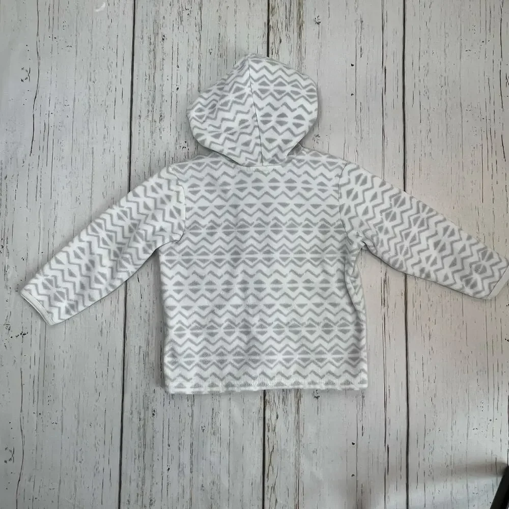 Old Navy toddler gray full zip fleece hoodie Size 18-24 months